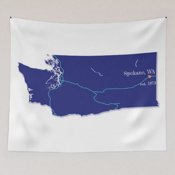 Item preview, Spokane, WA [Blue] designed and sold by PhilbonianDezin.