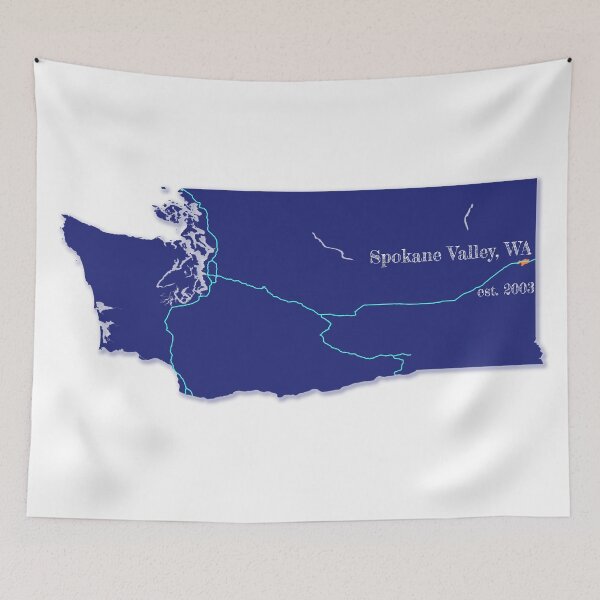 Item preview, Spokane Valley, WA [Blue] designed and sold by PhilbonianDezin.