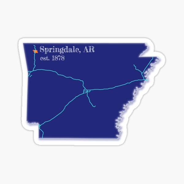 Vista previa del artículo con la obra «Springdale, AR [Azul]», diseñado y vendido por PhilbonianDezin.