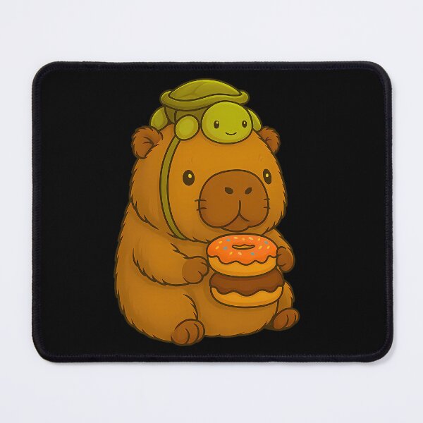 Item preview, Cute Capybara and Turtle Backpack Donuts Kawaii Capibara designed and sold by ivotee.