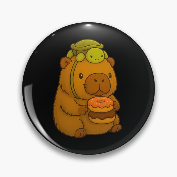 Item preview, Cute Capybara and Turtle Backpack Donuts Kawaii Capibara designed and sold by ivotee.