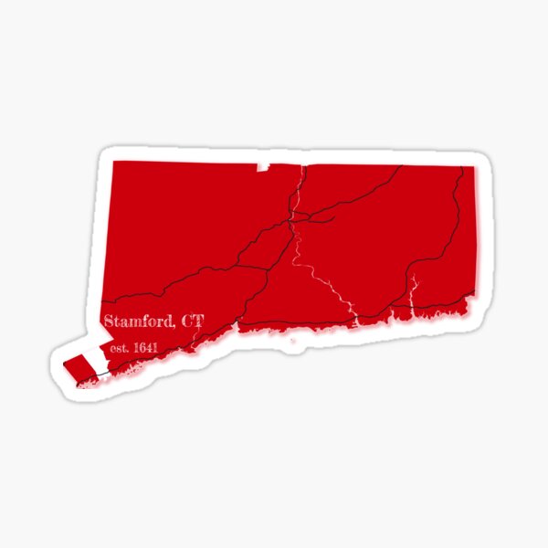 Item preview, Stamford, CT [Red] designed and sold by PhilbonianDezin.