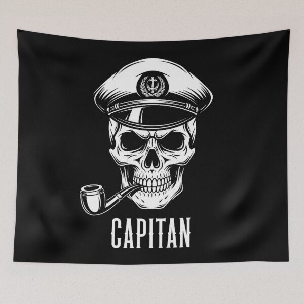 Item preview, The Captain's Skull designed and sold by Linework Studio.