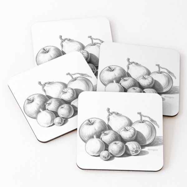 Item preview, Detailed Charcoal Fruit Still Life designed and sold by sharon1210.