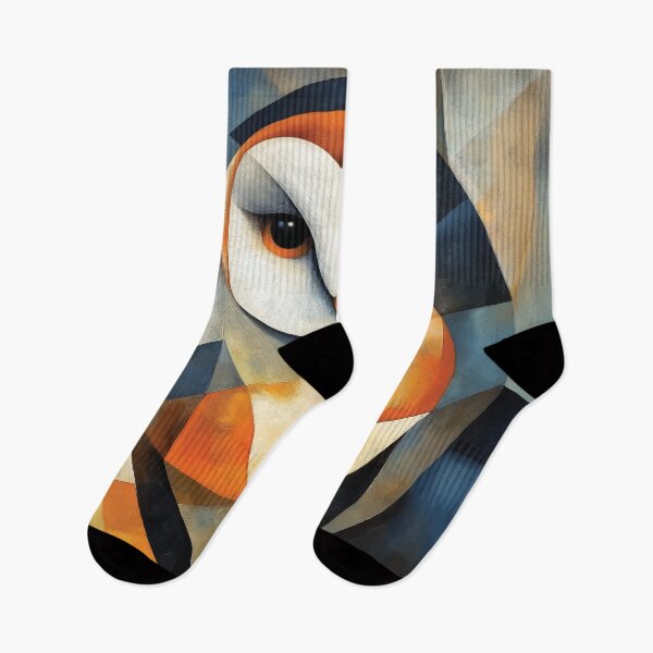 Item preview, Abstract Barn Owl Portrait with a Geometric and Radial Composition. designed and sold by HEMRO.