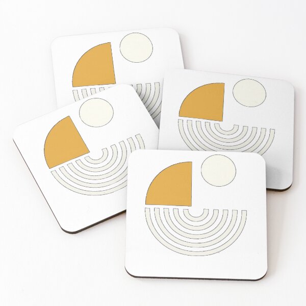 Item preview, Modern Abstract Circle Art Minimalist Geometric Design Sticker designed and sold by KDesignCrafts.