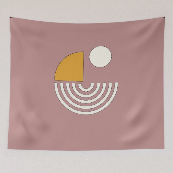 Item preview, Modern Abstract Circle Art Minimalist Geometric Design Sticker designed and sold by KDesignCrafts.