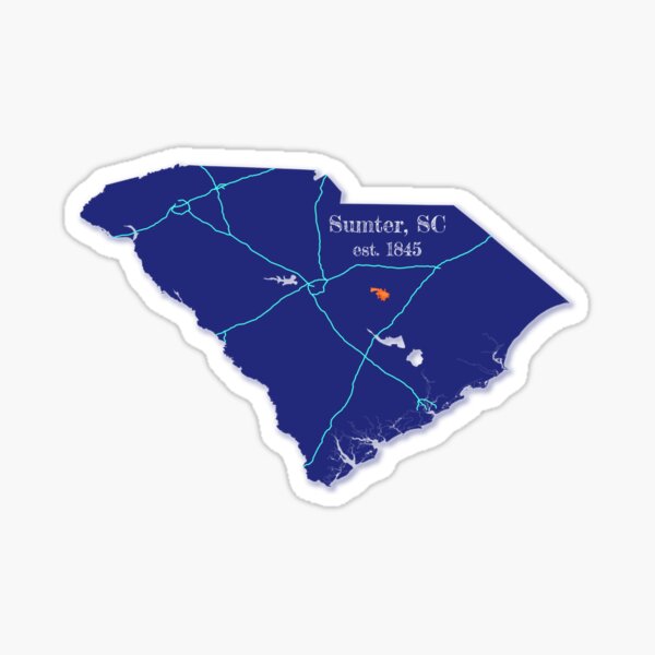 Item preview, Sumter, SC [Blue] designed and sold by PhilbonianDezin.