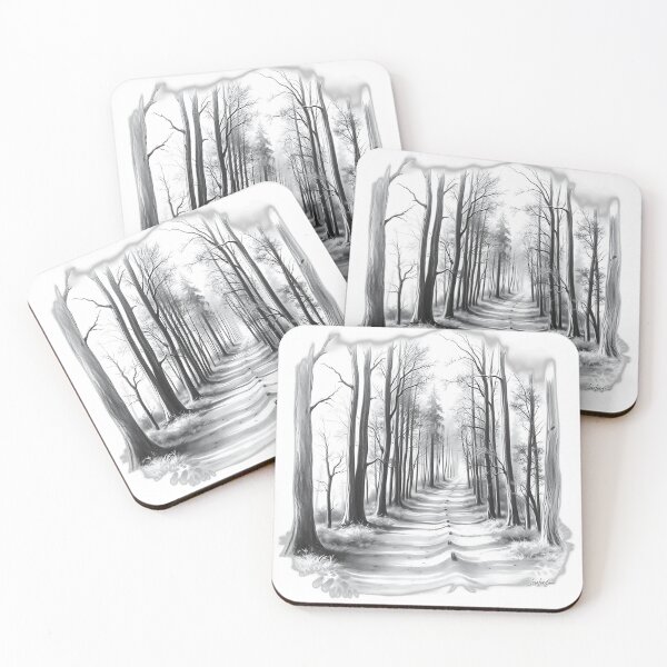 Item preview, Charcoal Forest Path Sketch designed and sold by sharon1210.