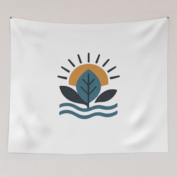 Item preview, Floral Harmony – Abstract Nature Emblem designed and sold by ChicChikCraze.