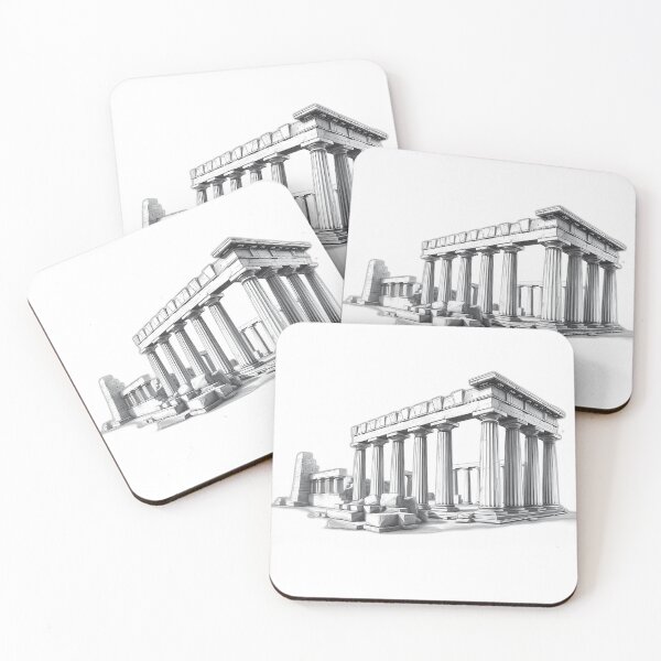 Item preview, Detailed Ancient Ruins Charcoal Sketch designed and sold by sharon1210.