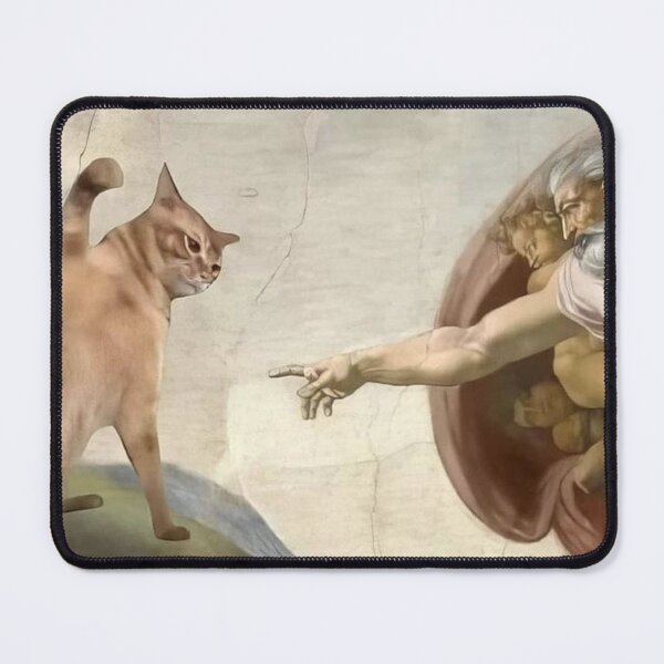 Item preview, God Creation Of Adam kiity Meme designed and sold by THEAGMD.