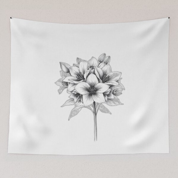 Item preview, Charcoal Flower Bouquet Sketch designed and sold by sharon1210.