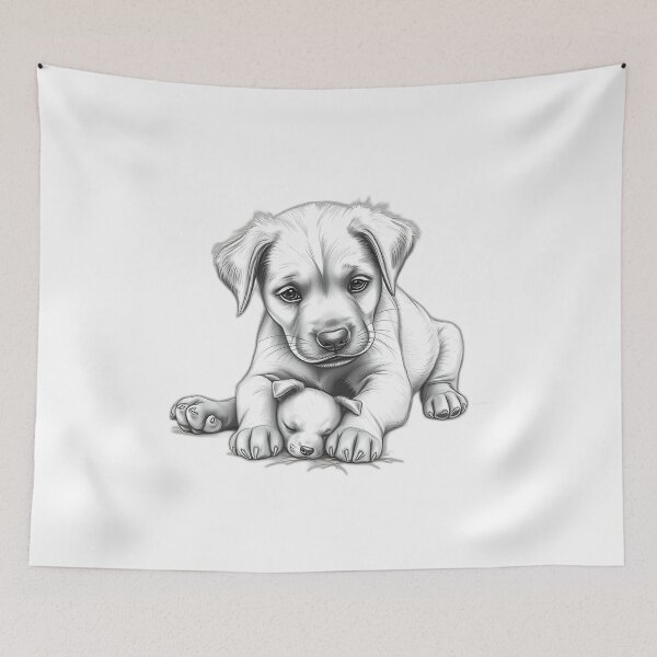 Item preview, Charcoal Sketch of Playful Puppy designed and sold by sharon1210.