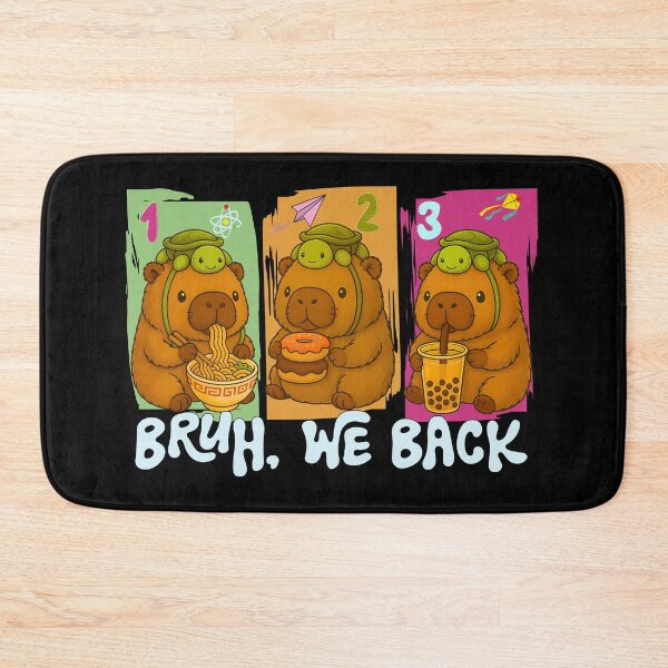 Item preview, Bruh We Back Cute Capybara and Turtle Backpack Back to School Kawaii Capibara designed and sold by ivotee.
