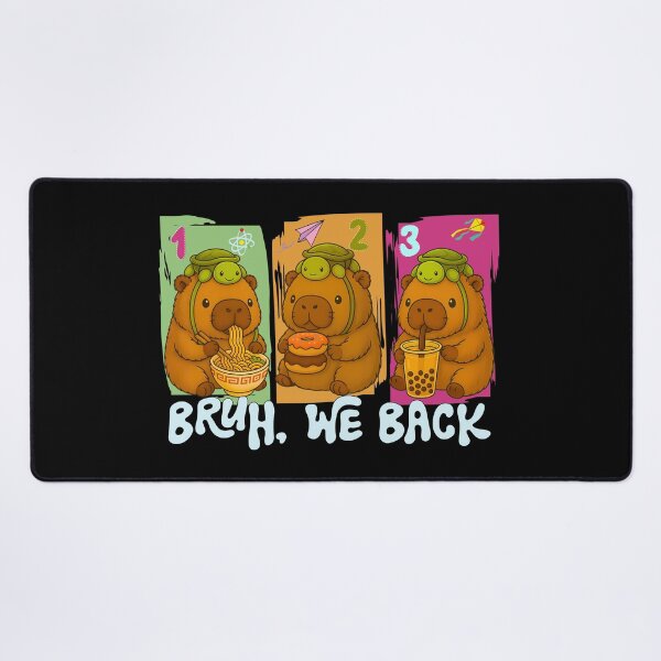 Item preview, Bruh We Back Cute Capybara and Turtle Backpack Back to School Kawaii Capibara designed and sold by ivotee.