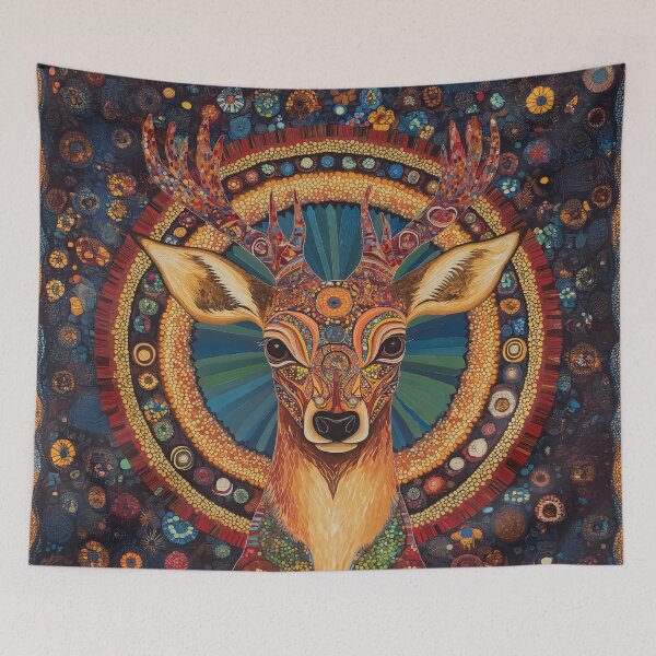 Item preview, Colorful Abstract design of an Antelope with Intricate Patterns. designed and sold by HEMRO.