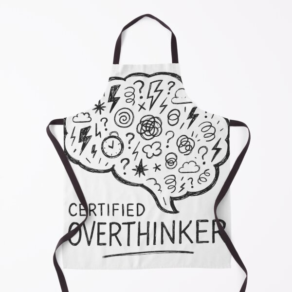 Item preview, Hand-Drawn Poster – Certified Overthinker (Busy Brain) designed and sold by LoomisDreams.