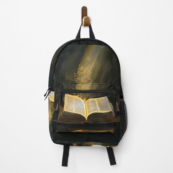 Item preview, Open Book with Golden Light and Glowing Pages in a Dark Setting design. designed and sold by HEMRO.