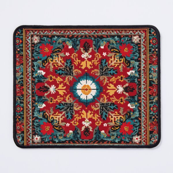 Item preview, Uzbekistan Neem Embroidery Fancywork Carpet Pattern designed and sold by GrinGalore.