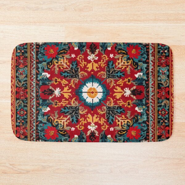 Item preview, Uzbekistan Neem Embroidery Fancywork Carpet Pattern designed and sold by GrinGalore.