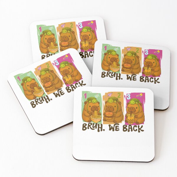 Item preview, Bruh We Back Cute Capybara and Turtle Backpack Back to School Kawaii Capibara designed and sold by ivotee.