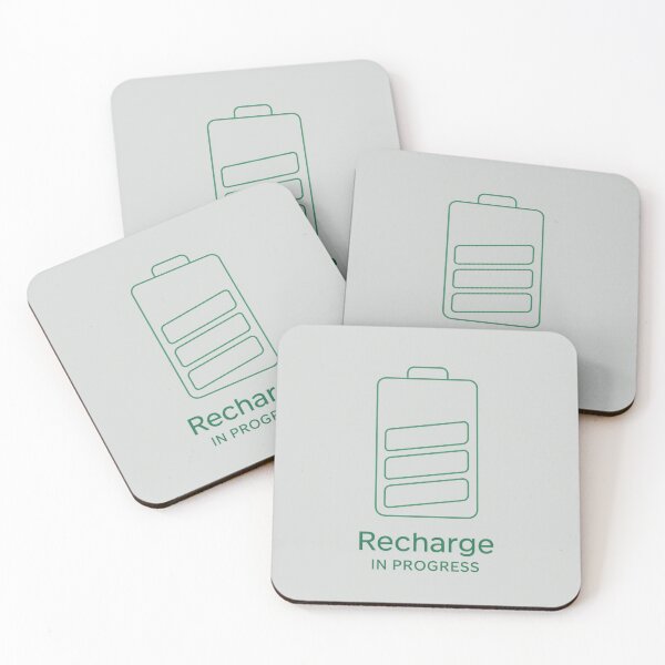 Item preview, Minimalist Poster – Recharge in Progress (Green Battery) designed and sold by LoomisDreams.