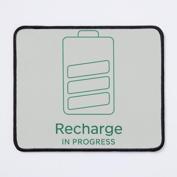 Item preview, Minimalist Poster – Recharge in Progress (Green Battery) designed and sold by LoomisDreams.