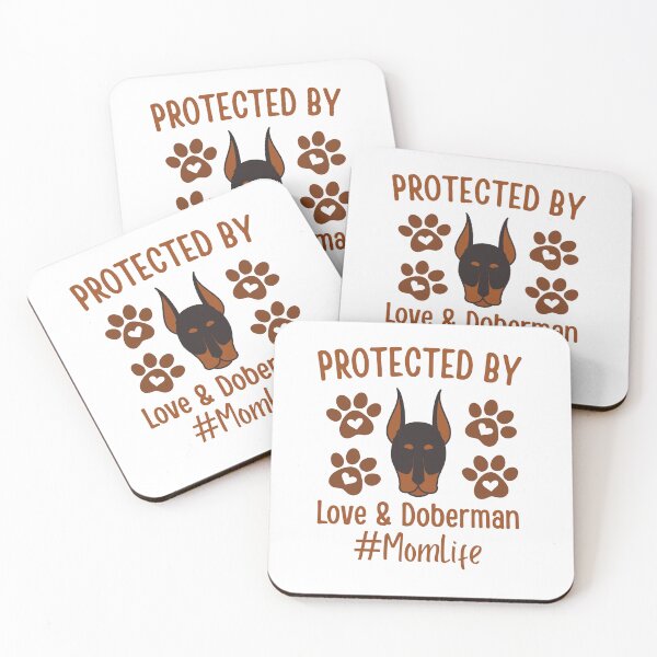 Item preview, Protected by Love and a Doberman Funny Doberman Mom Quote for Dog Lovers designed and sold by Guess4best.