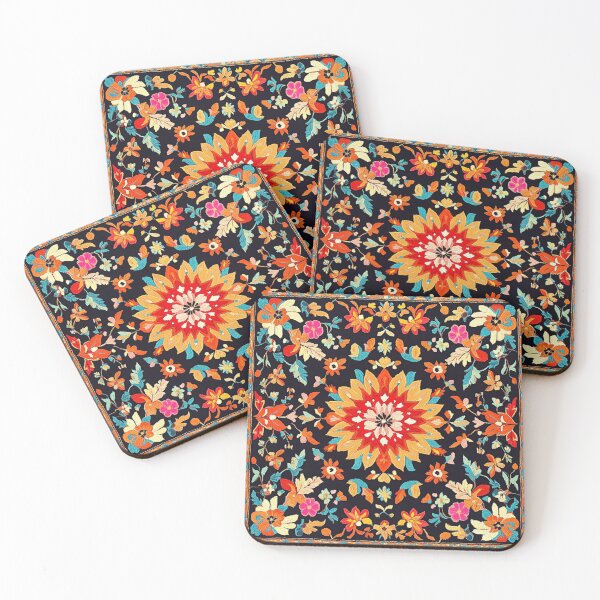 Item preview, Uzbekistan Neem Embroidery Fancywork Bright Carpet  designed and sold by GrinGalore.