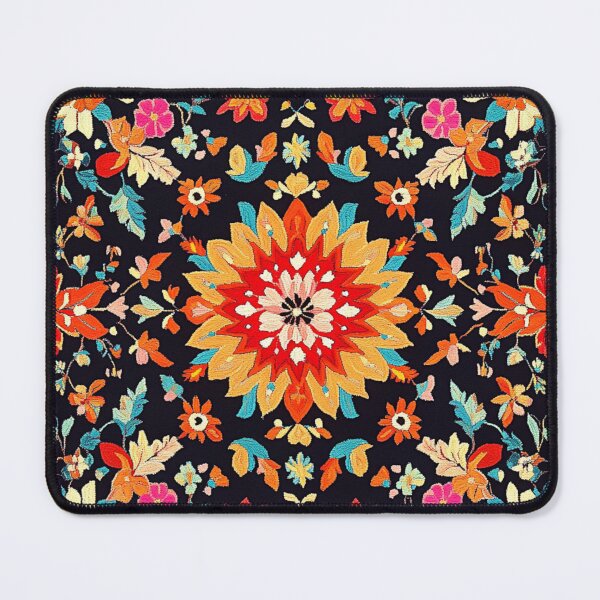 Item preview, Uzbekistan Neem Embroidery Fancywork Bright Carpet  designed and sold by GrinGalore.
