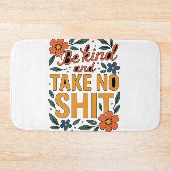 Item preview, Be kind and take no shit _ Bold feminist floral quate sticker  designed and sold by KDesignCrafts.