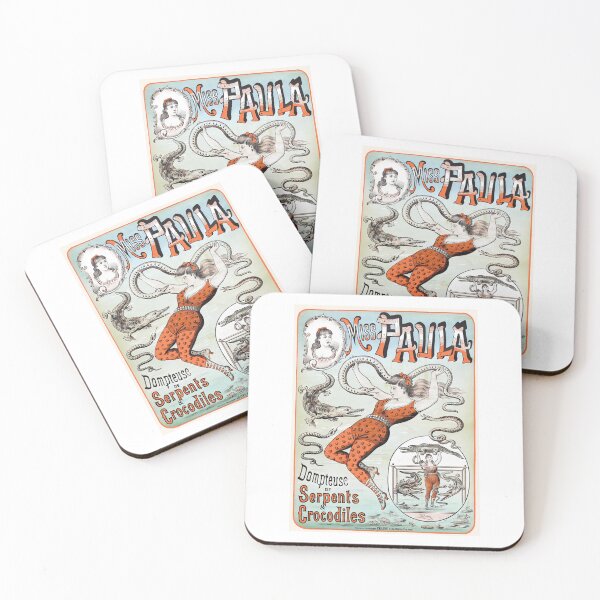 Item preview, Miss Paula Snake Tamer Poster Art Nouveau  designed and sold by TeeARTHY.