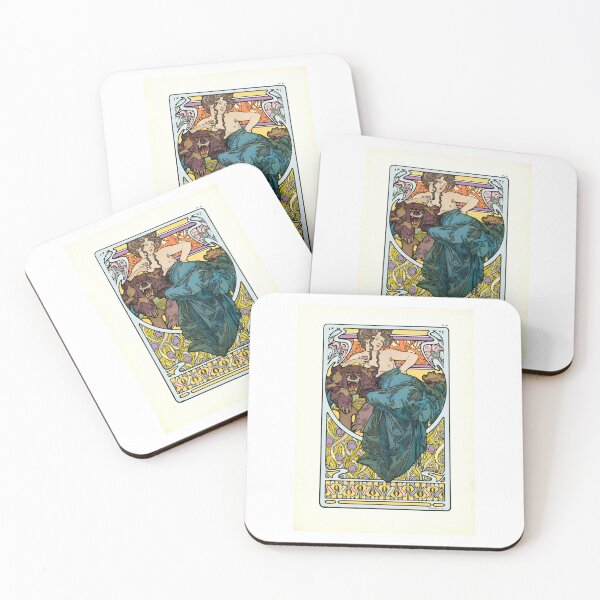 Item preview, Woman and Bear by Alphonse Mucha  Art Nouveau  designed and sold by TeeARTHY.