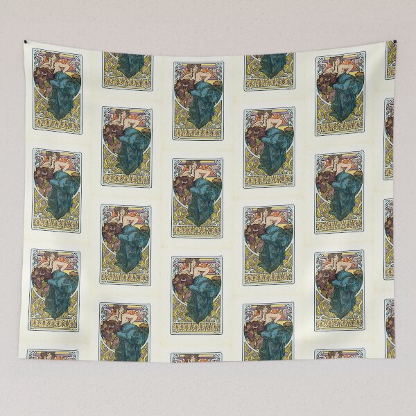 Item preview, Woman and Bear by Alphonse Mucha  Art Nouveau  designed and sold by TeeARTHY.