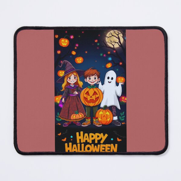 Item preview, Enfants en Costumes d’Halloween & Citrouilles Lumineuses. Halloween Kids in Costumes & Glowing Pumpkins designed and sold by Drawingshirts.