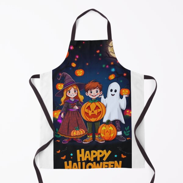 Item preview, Enfants en Costumes d’Halloween & Citrouilles Lumineuses. Halloween Kids in Costumes & Glowing Pumpkins designed and sold by Drawingshirts.