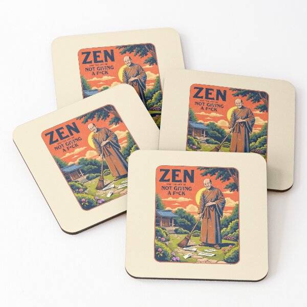 Item preview, Zen and the Art of Not Giving a F*ck: Funny Monk Graphic designed and sold by Vintagenaut Co..