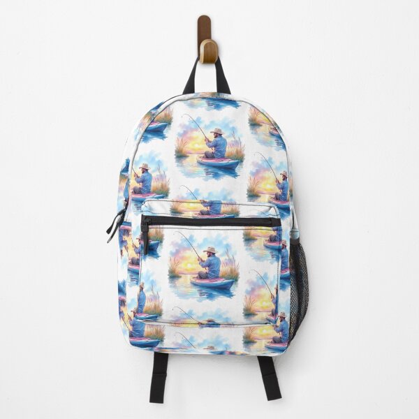 Item preview, Kayak Fisherman at Sunset on the Lake Colorful designed and sold by pixeldizajn.