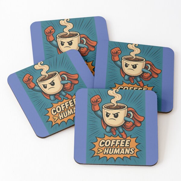 Item preview, Coffee Superhero Mug – Coffee > Humans Illustration designed and sold by LoomisDreams.