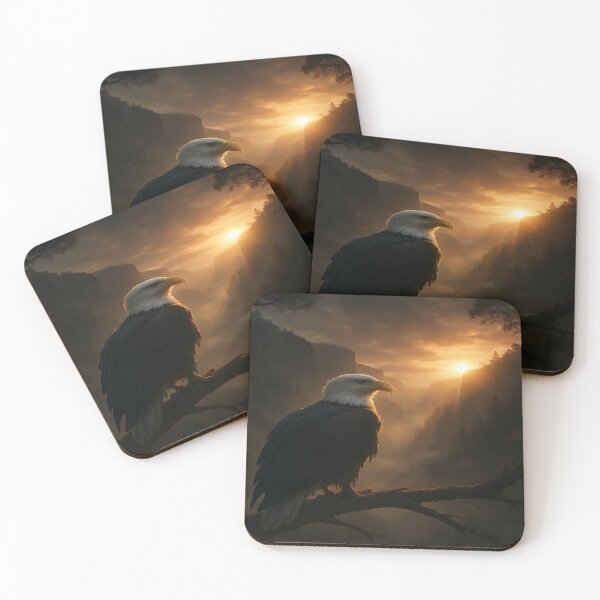Item preview, Águila sobre Misty Canyon al amanecer designed and sold by Enchanting Art Vista.