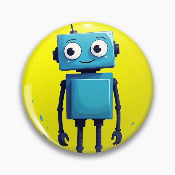 Artikelvorschau, Niedlicher blauer Cartoon-Roboter entworfen und verkauft von Leader Designer.