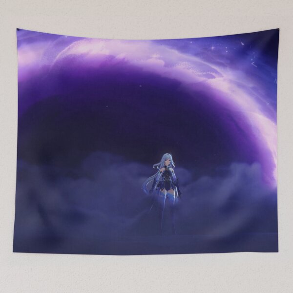 Item preview, Fantasy Character Standing Before a Vivid Purple Energy Portal designed and sold by CreativeWorld96.
