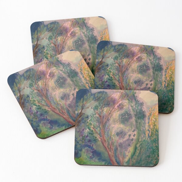 Item preview, Just Bluster – Whimsical Windy Landscape in Oil Pastels  designed and sold by SometimesyArt.