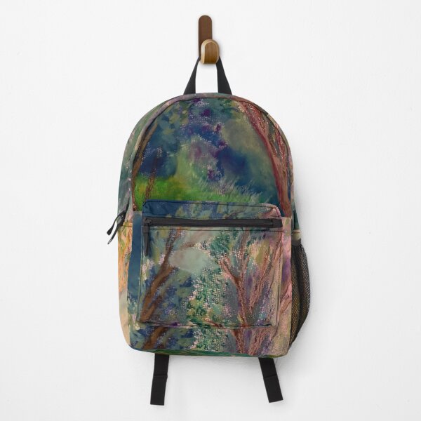 Item preview, Just Bluster – Whimsical Windy Landscape in Oil Pastels  designed and sold by SometimesyArt.