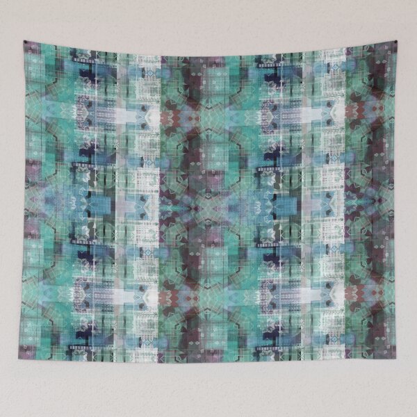 Item preview, Digital Weave by Jenny Meehan Aqua  designed and sold by Jenny Meehan Art Prints and Patterns  .