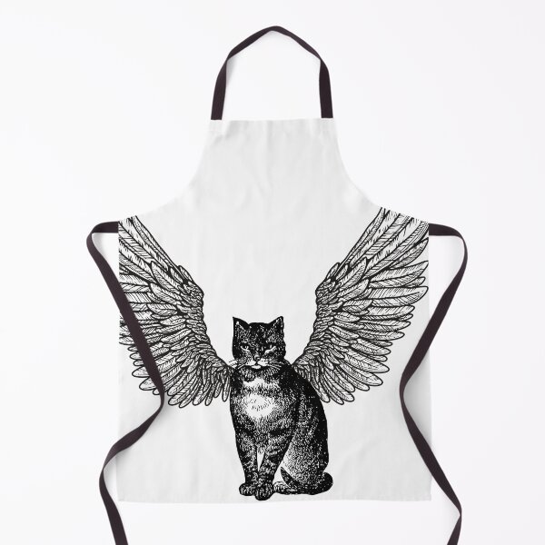 Item preview, Winged Cat Sketch – Fantasy Feline Art | Farwawears designed and sold by farwawears.