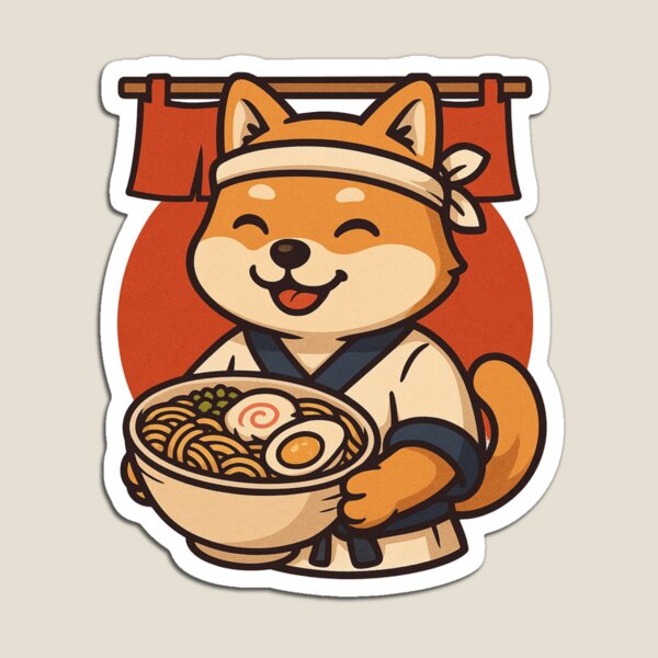 Item preview, Kawaii Shiba Inu Ramen Chef – Cute Japanese Dog Illustration designed and sold by estrella-lunar.