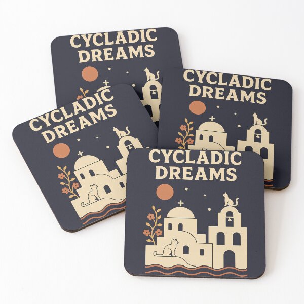 Item preview, Cycladic Dreams Island Escape with Cats & Mediterranean Charm designed and sold by k3rstman1.