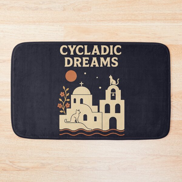 Item preview, Cycladic Dreams Island Escape with Cats & Mediterranean Charm designed and sold by k3rstman1.